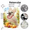 3D Pearl Painting Kit Funny Bird Design Frameless DIY Bead Art Canvas Leisure Handmade Craft for Bedroom Wall Decor