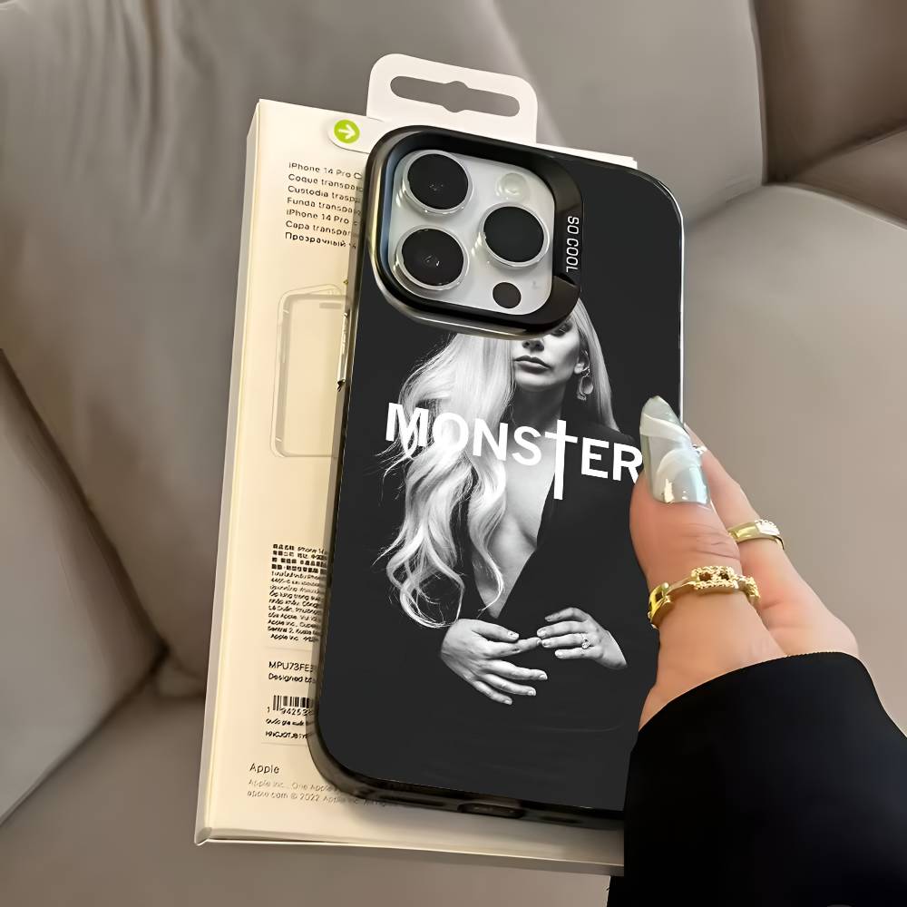 Singer L-Lady Gaga-a Phone Case for iPhone 17 17Air 16 15 14 13 12 11 Pro Max Plus Colorful Silver