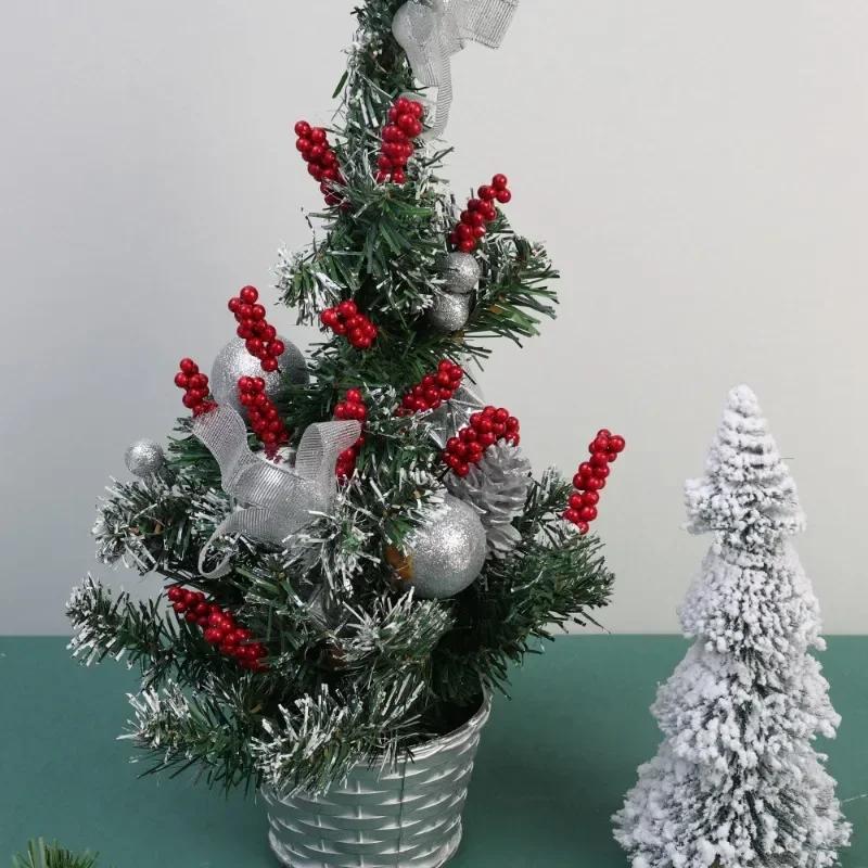 60/1pcs Artificial Red Berries Branches Christmas Holly Berry Stamen Plants Flowers Wreath Xmas Tree Ornaments Party Home Decor