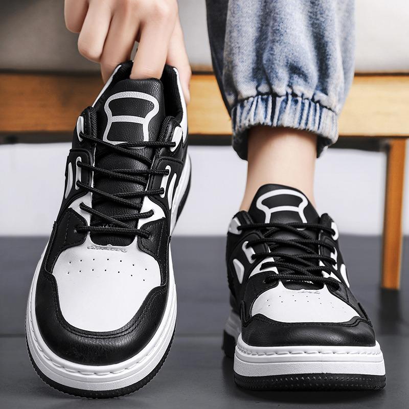 Outdoor men's shoes summer breathable new student leather green board shoes men's versatile casual sports trendy shoes