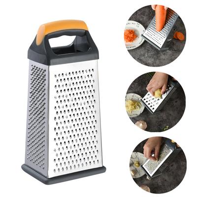 9-Inch Four-Sided Cheese Grater for Vegetable Stainless Steel Garlic Ginger Planer Fruit Cutter Kitchen Chopper Cooking Utensils