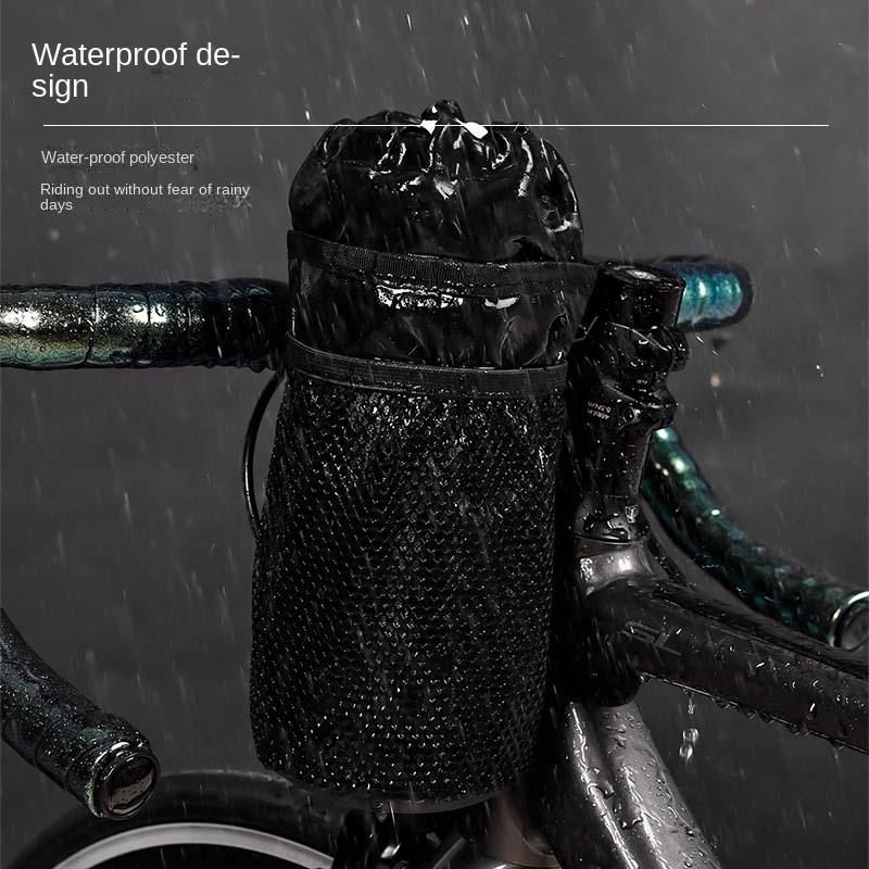 Fahrradtasche Fahrradflaschenhalter Lenkervorbau Thermotasche mit Netztasche Kaffeebecherhalter Radfahren Wasserflaschenträger Tasche