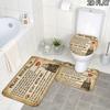 Franxx 3Pcs Flannel Toilet Mat Set Bathroom Rug Bath Carpet Non Slip Home Decor Toilet 3 Pcs Bathroom Textile Set