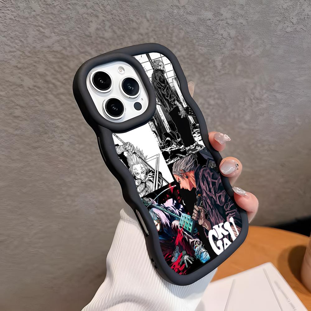 

Sakamoto Days Gaku Phone Case for iPhone 17 16 15 14 13 12 11 Air Pro Max Plus Wavy Edge TPU Colorful Cover Cellphones Pretty iPhone 14