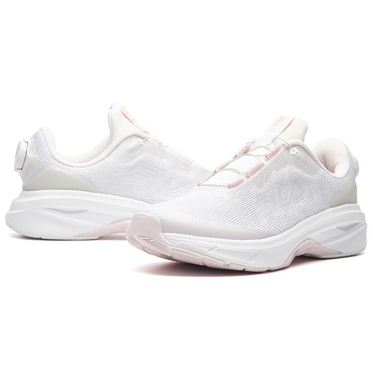 FILA Athletics Simple Sports Fabric Low-Top Marathon Running Shoes Women sneaker White Pink A12W032215FBB