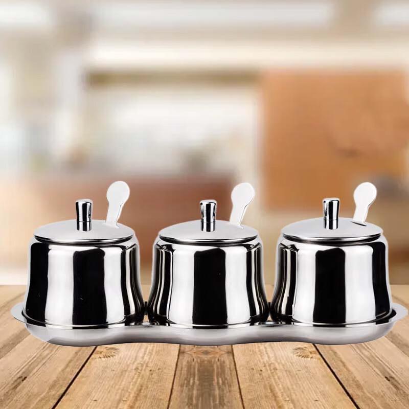 Yunshuang 3-Tier Stainless Steel Seasoning Organizer Set