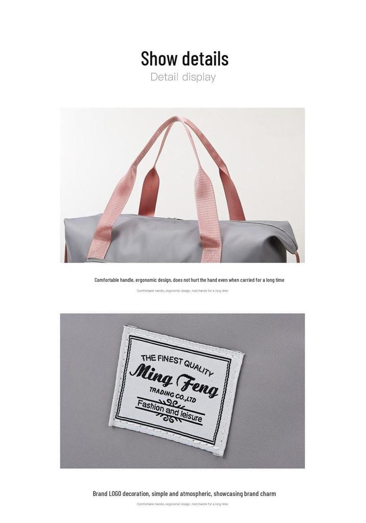 Foldable Large-Capacity Travel Bag with Dry/Wet Compartment for Gym, Swimming, Yoga, Student Trips, and Business Travel