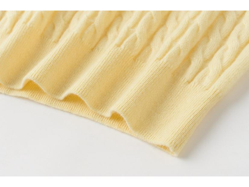 100% Pure Cashmere Cable Knit Long-Sleeve Sweater - Women's Autumn Wear