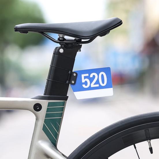 Bicycle Race Number Plate Holder Road Mountain Bike Seatpost V-shaped Round Tube Mount Racing Number Clip Cycling Bike Accessories