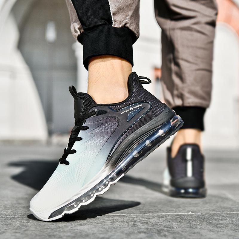 Men's Size 47-48 Fly Knit Breathable Running Shoes - Shock Absorption Sports Sneakers for Middle School Entrance Exam
