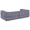 Modular Sofa Set 3 Pcs Grey 140 X 70 X 36 Cm Fabric