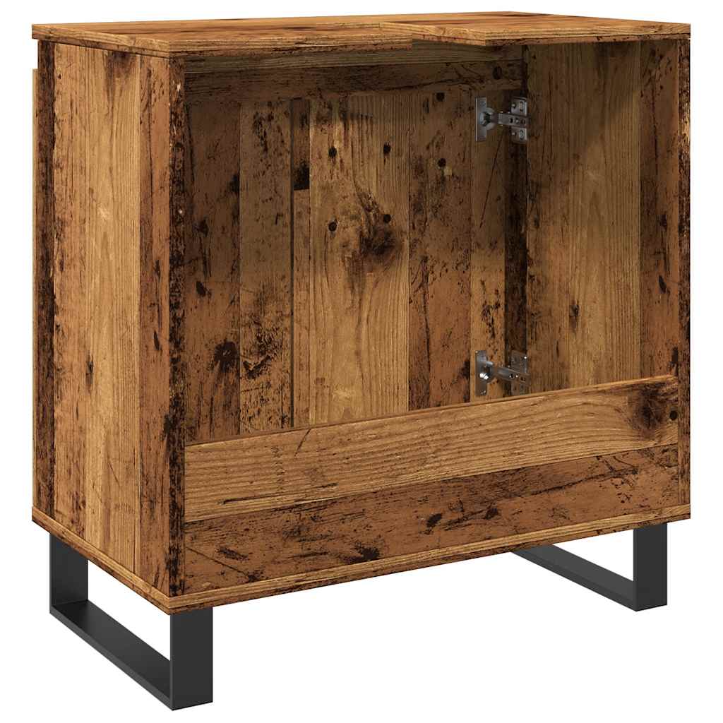 Bathroom Cabinet with Rustic Wood Look 58 x 33 x 60 cm Engineered Wood