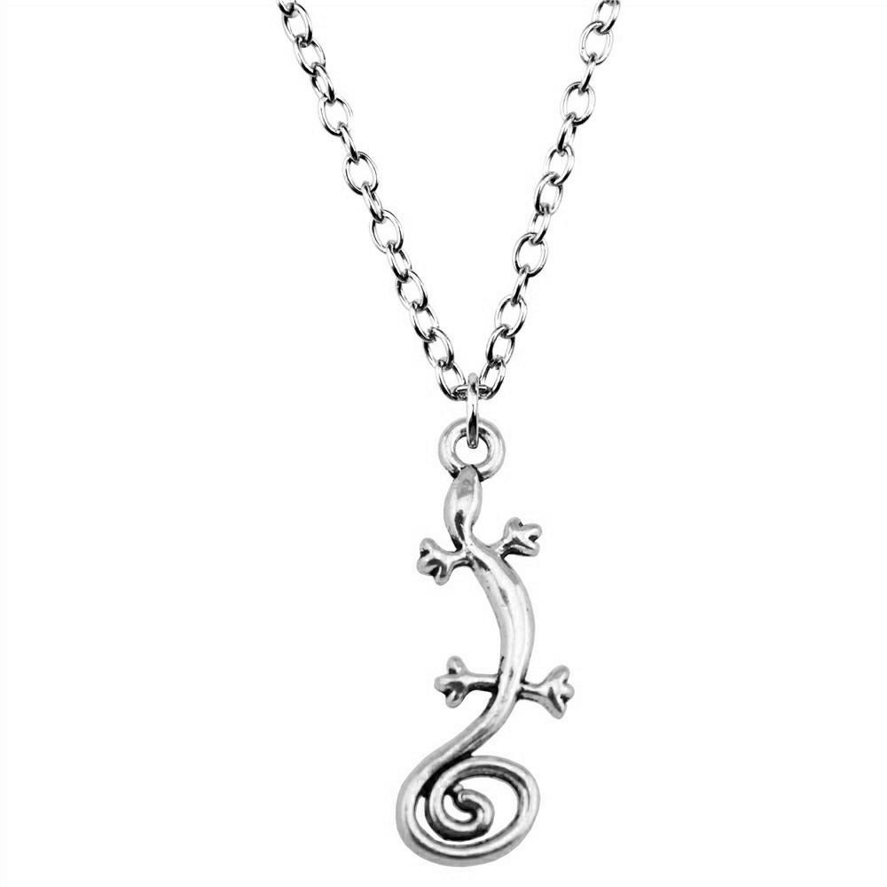 Snake Charm Necklace Dragon Minimalist Serpent Pendant For Women Grunge Aesthetic Jewelry 43cm Chain