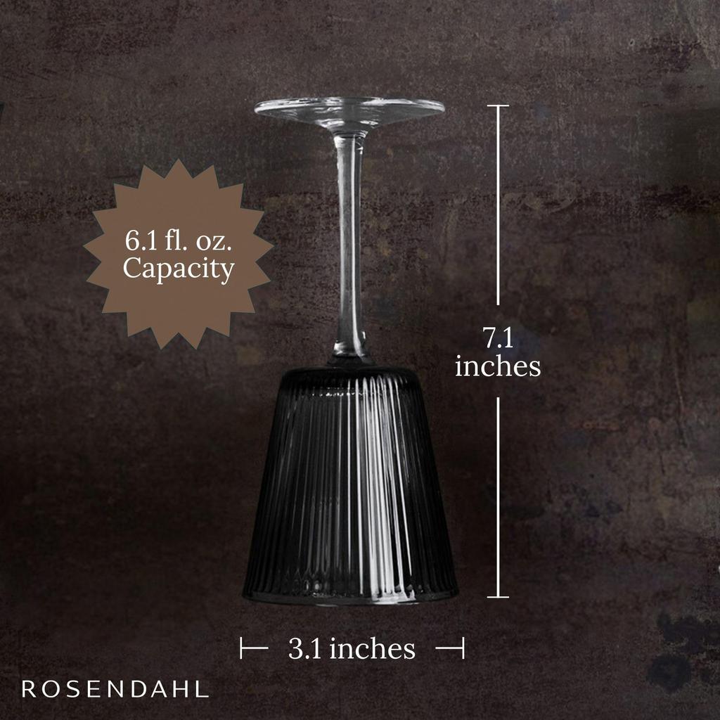 ROSENDAHL Copenhagen Grand Cru Nouveau Wine Glasses (Smoked), 180ml, 2-Piece Set, 25401