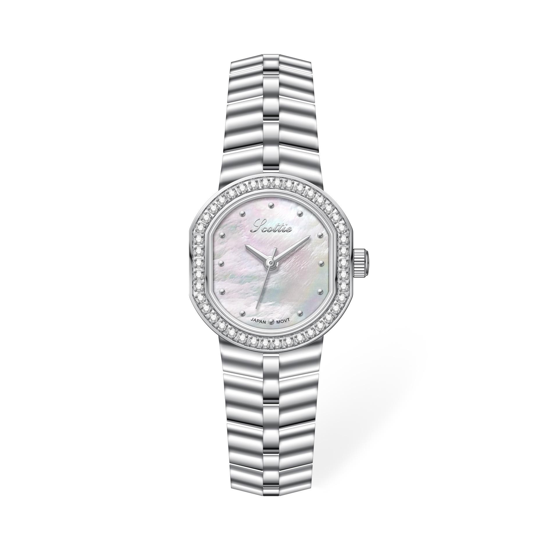 Steel Belt Women S Watch Waterproof Fritillary Surface High Value Versatile Watch Women 9802