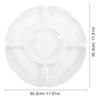 Multi-Grid Food Serving Plate 5 Compartment Household Fruit Tray Divided Snack Storage Dish For Party Wedding Christmas