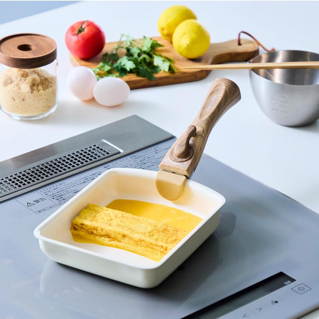 GREENPAN Click Chef Dedicated Handle, Wood Grain, Light Brown, Single Unit, Removable Handle, Induction and Gas Compatible, Non-Toxic, PFAS-Free [Clic