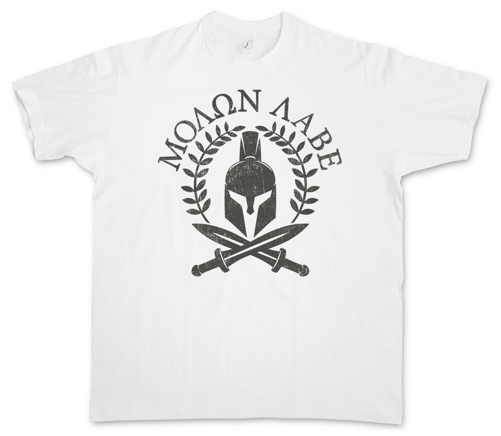 SPARTAN MOTTO T-Shirt Mens Womens Tees Top – Credo Sparta Spartans Helmet Leonidas 300
