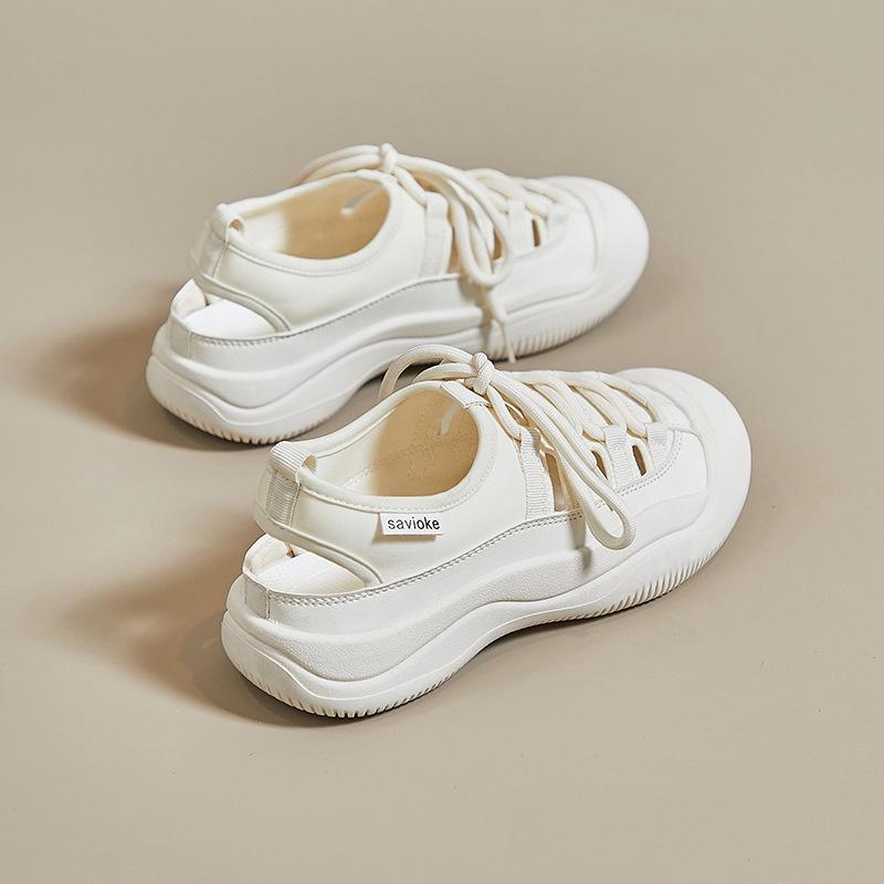 Baotou thick-soled Roman sandals women's summer new fashion casual versatile hollow beach sports white shoes