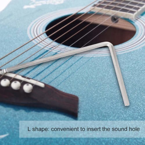 Durable Guitar Truss Rod Allen Wrench, 2 L-Shaped Wrenches for Martin Guitars, Adjusts Guitar Setup for Guitar Enthusiasts (Silver, 5mm Diameter)