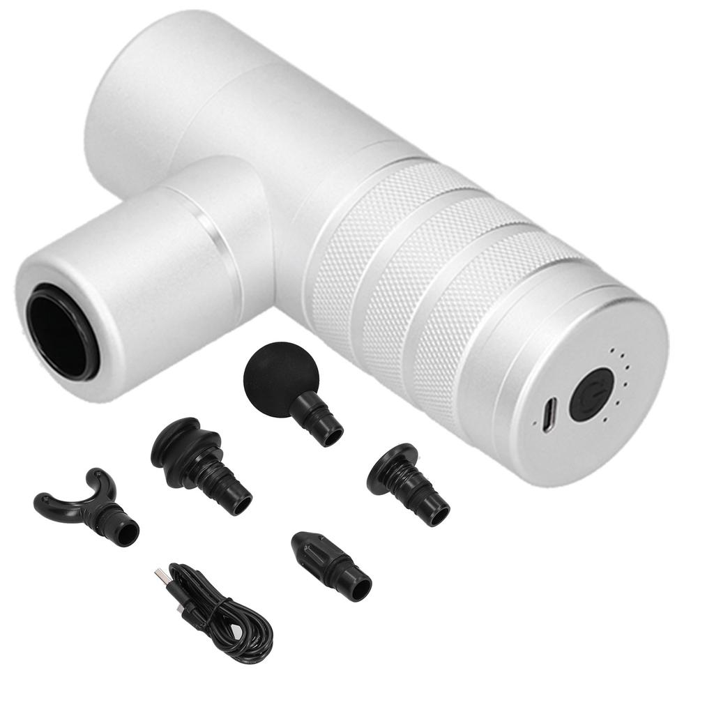Mini Fascia Massager Aluminum Alloy Electric Vibration MultiGear USB Charging MultiFunction Massage