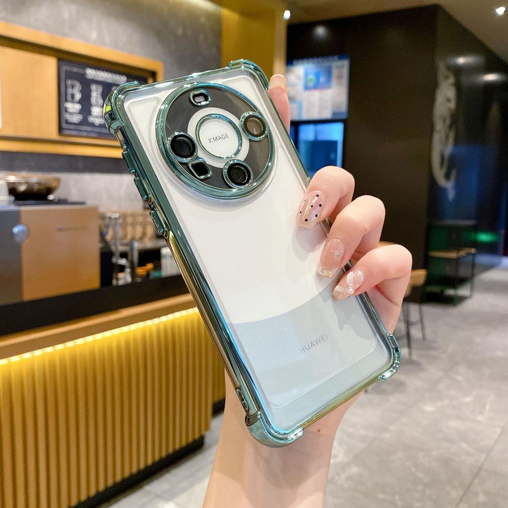 Four corners anti-drop electroplating space case for Huawei MATE60PRO for MATE50 mobile phone case with lens film