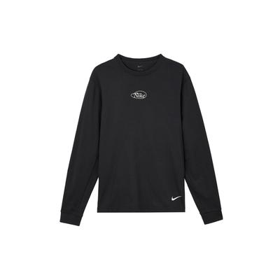 Primary Dri-Fit Logo Quick-Dry Breathable Round Neck Long Sleeve T-Shirt Men Tops Black HQ4736010