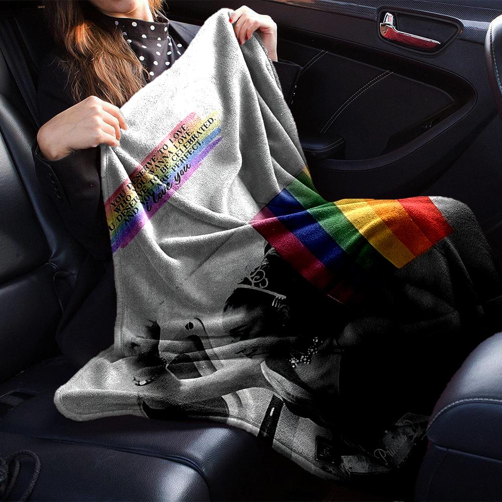 Rainbow Celebration Freedom Blanket Soft Throw Blanket For Home Bedroom Bed Sofa Travel Office Solid Christmas Blanket