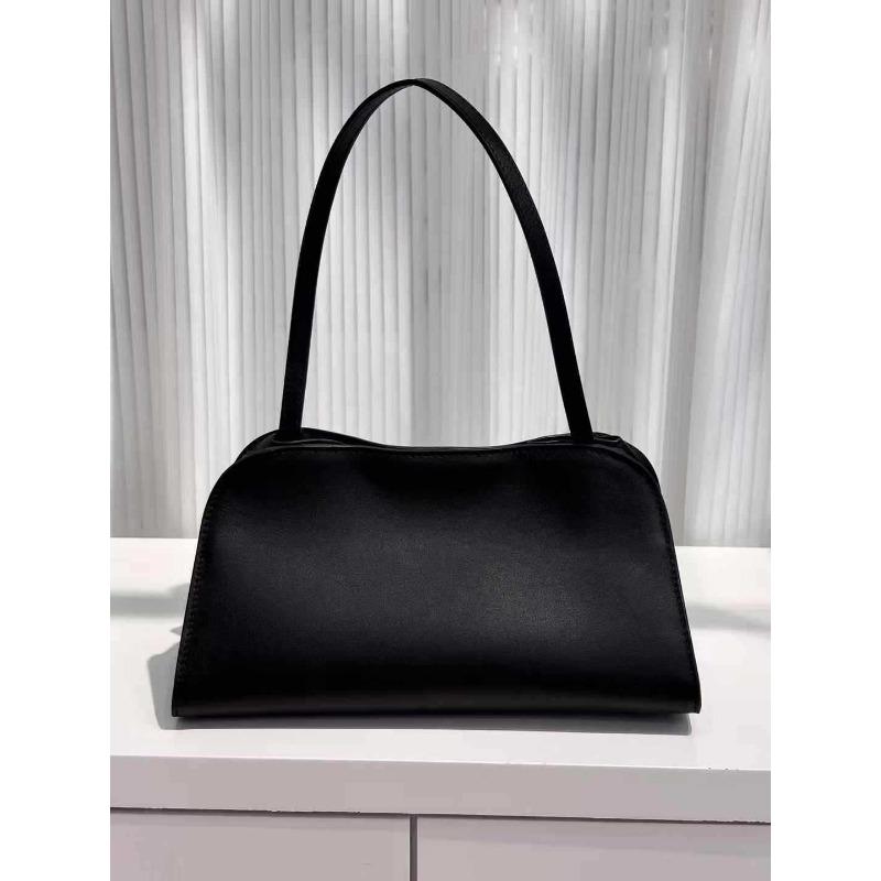 

Кожаная женская сумка через плечо подмышку новая женская сумка нишевая сумка легкой роскоши для通勤 универсальная модная сумка-седло 15*27.5*13cm чёрный