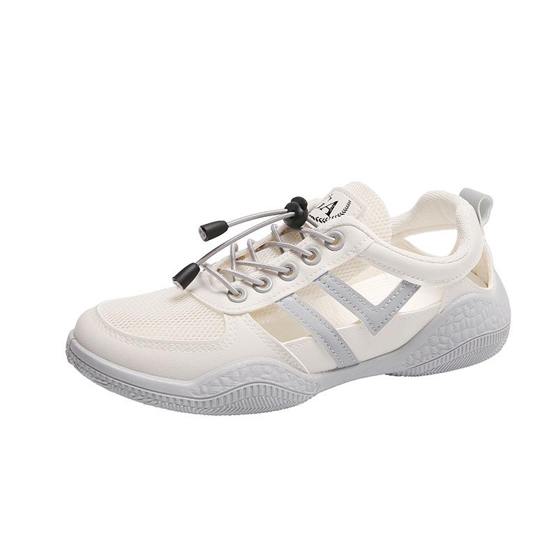 Xiaobai women's shoes summer new flat-bottomed ins tide student casual women's shoes hollow versatile sandals HY