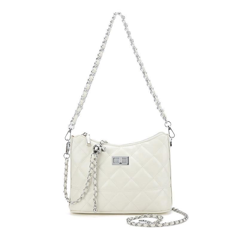 Spring and Summer New Niche Fashionable Xiaoxiang Rhombus Chain Bucket Bag Women's Versatile Commuter Shoulder Messenger Bag