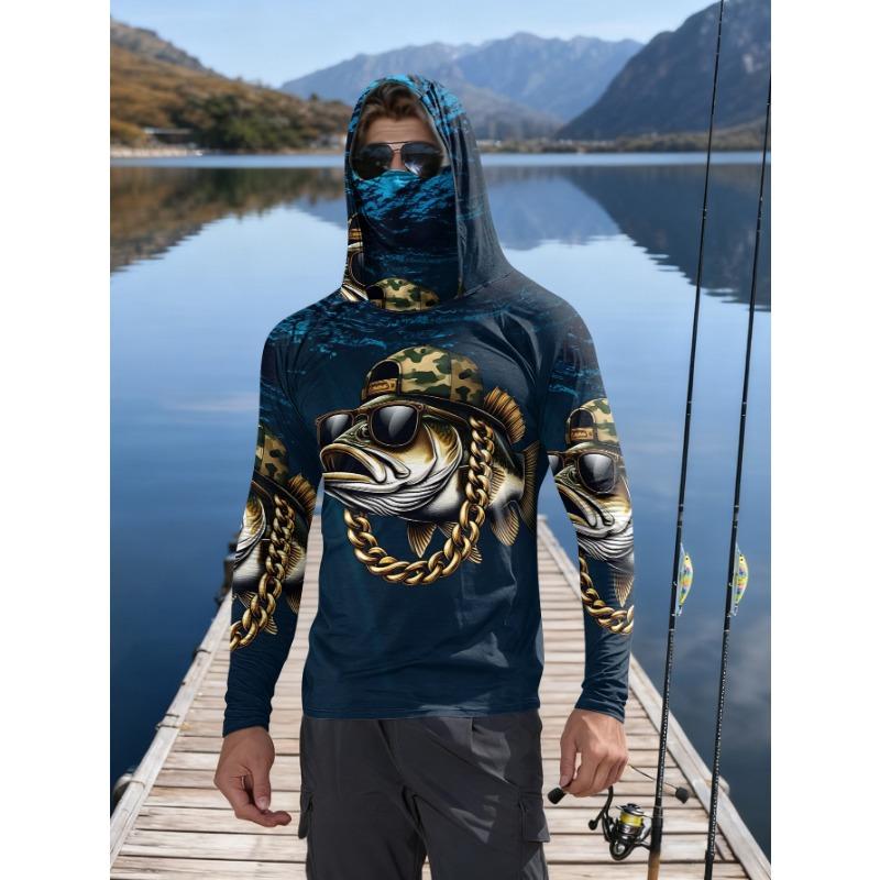 2026 Summer New Style Men's Fishing Outfit for Outdoor Sports Casual and Fashionable Soft 3D Pattern Print