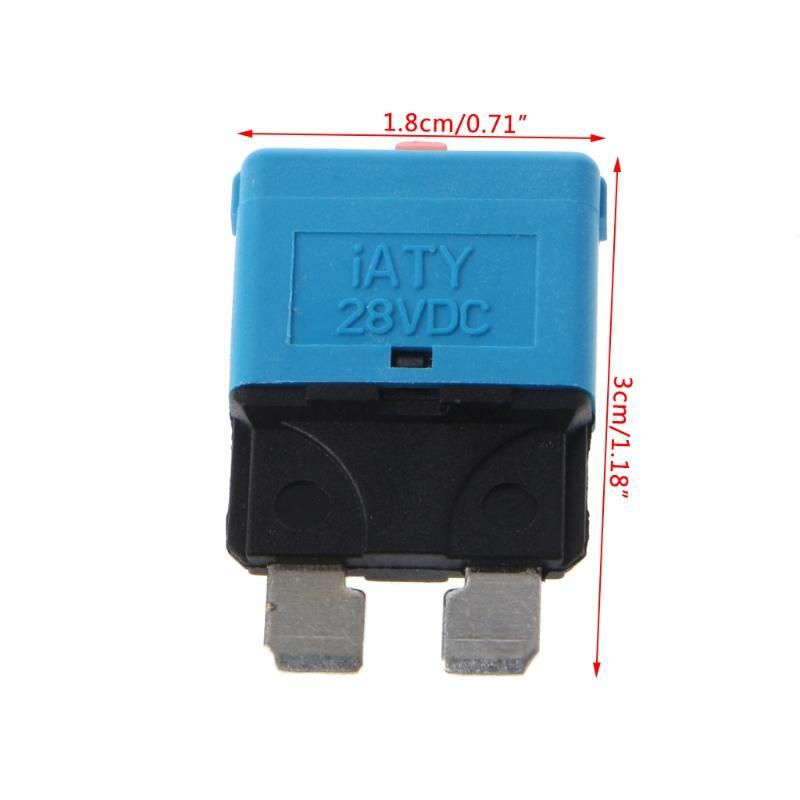 28V DC 5A-30A Manual Reset Circuit Breaker Blade Fuse Car Truck Motorcycle Vehicle Electronic Equipment Circuit Parts