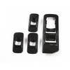 Voodonala Carbon Fiber Grain Window Lift Panel Switch Trims for Ford F150 2015-2020 Interior Decoration Accessories(Painted Carbon Fiber