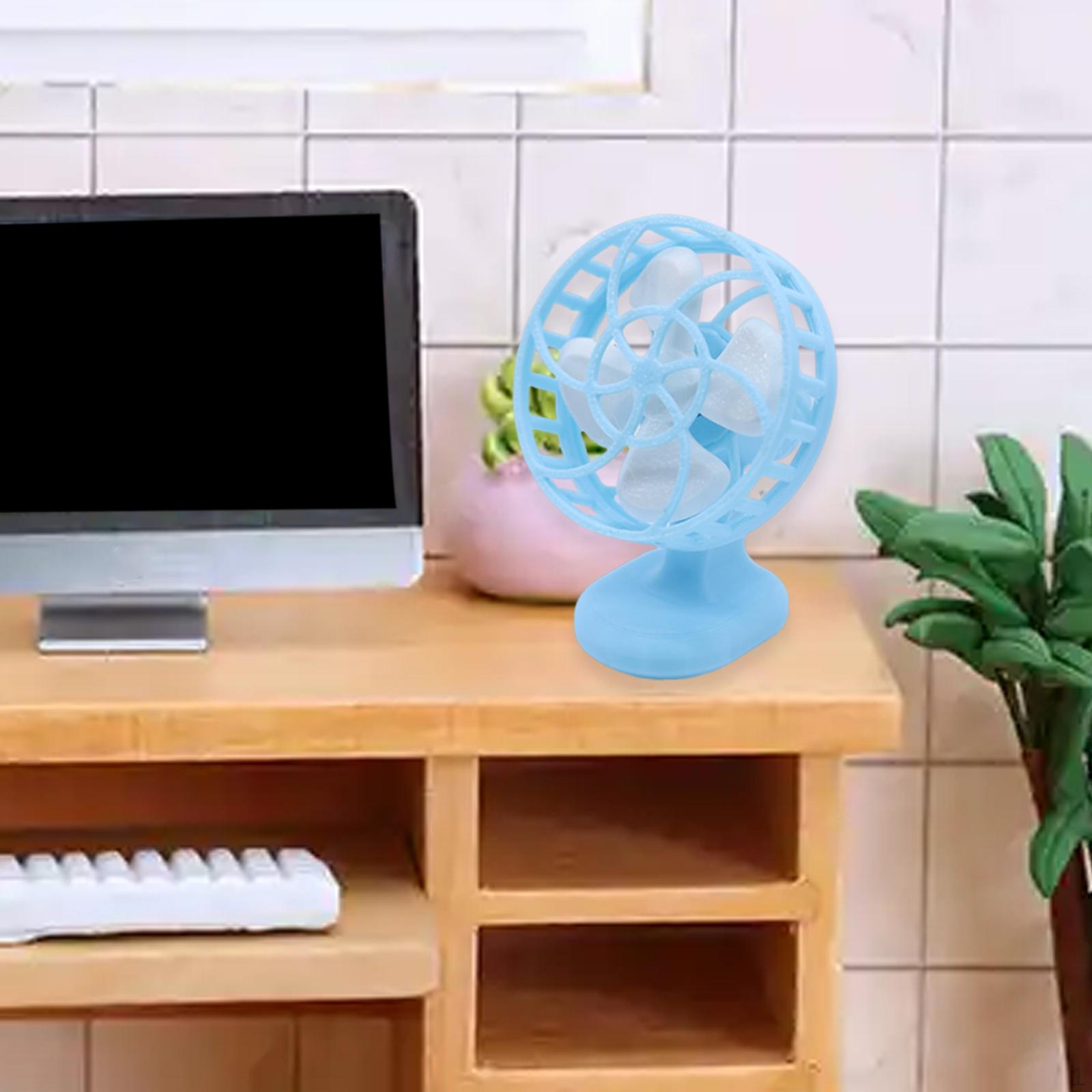 

Миниатюрный вентилятор для кукольного домика 1/12, Прочный, Мини-настольный для сувениров для вечеринки Мини