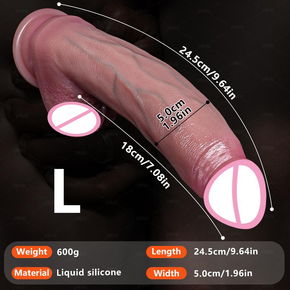 18+ Soft Big Realistic Dildo Silicone Big Penis with Suction Cup Adult Sex Toys for Woman Men Vaginal Anal Massage Stimulator