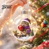 Decorative Holiday Tree Hanging Ball Ornament Light‑Up Christmas Story Baubles Glowing Mini Animals Ornament