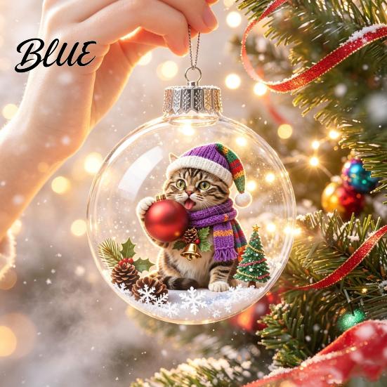 Decorative Holiday Tree Hanging Ball Ornament Light‑Up Christmas Story Baubles Glowing Mini Animals Ornament