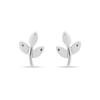 Earrings - LUXENTER - Essential Medium - Rhodium-plated 925 Sterling Silver - Iridescent Mother-of-pearl - Zirconia