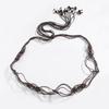 Boho Style Flowers Weaving Knotted Ethnic Style Handmade Wooden Beads Women's Belt Leisure Vacation Style Beautiful Waist Rope