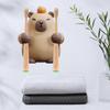 Toothbrush Wall Holder Capybara Toothbrush Hanger Adhesive Cute Aesthetic Wall Mounted Tooth Brush Hanger For Shower Mirror RV