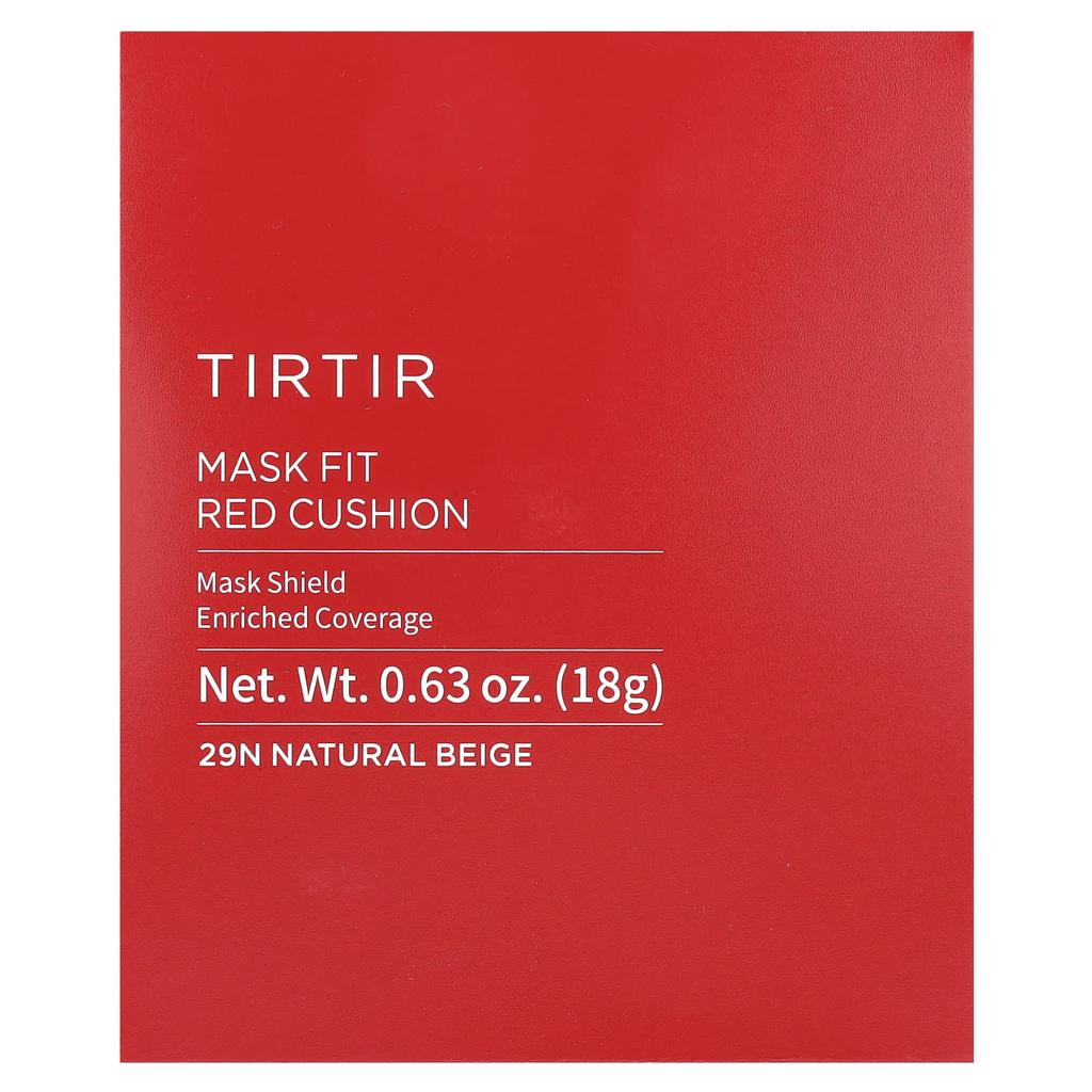 TIRTIR Mask Fit Red Cushion, 29N Natural Beige, 18g (0.63oz)