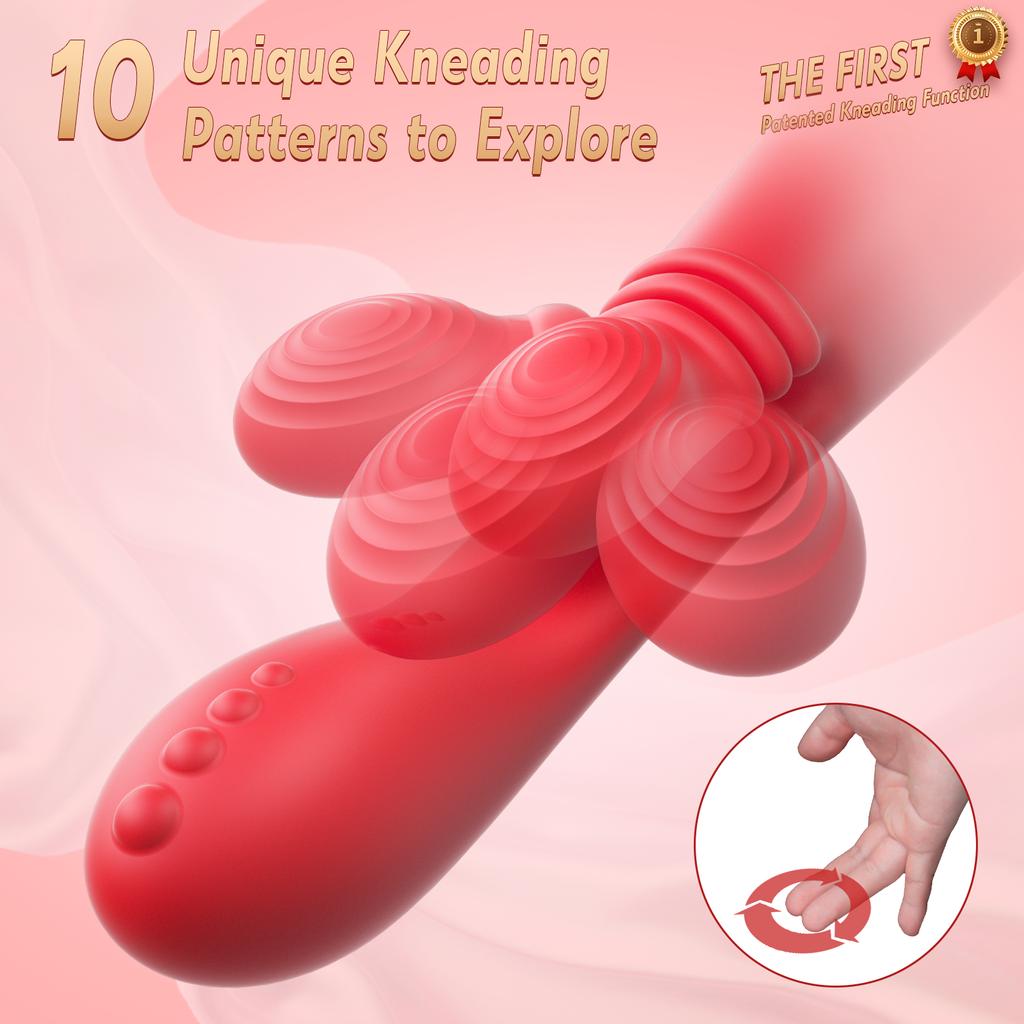 5 IN 1 Tapping Thrusting Dildo Vibrator for Women G Spot Vibrator Clitoris Clit Stimulator Female Masturbator Adult Sex Toys