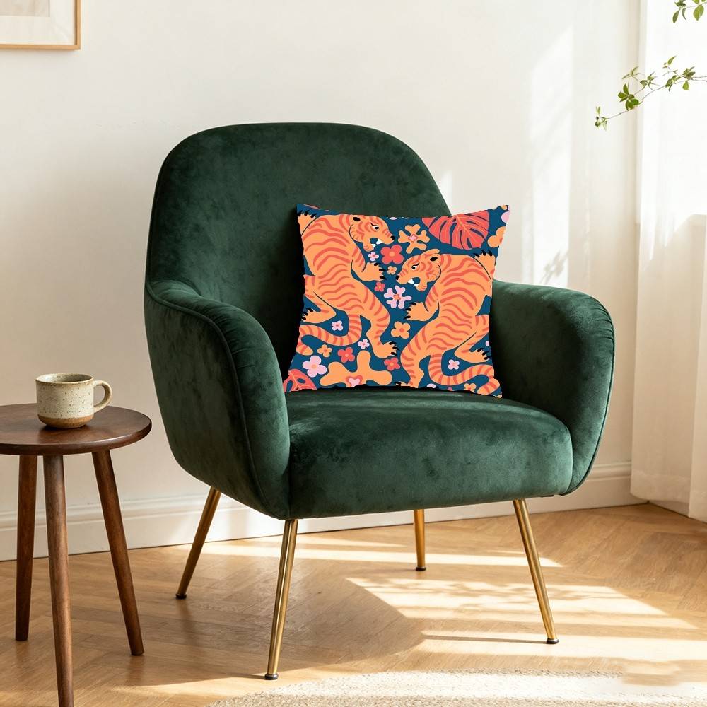 Fashion Leopard Art Tiger Pillow Case Throw Pillow Cover Nordic Style Cushion Covers Home Living Room Sofa Couch Seat Decor