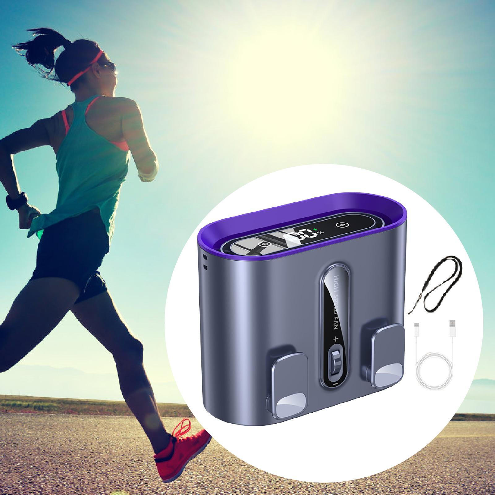 

Поясной вентилятор подвесной охлаждающий мини креативный практичный персональный портативный для бега и пешего туризма темно-серого