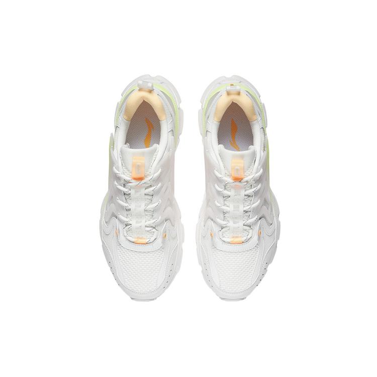 Li Ning Lingfeng Trendy Cushioning Rebound Low top Running Shoes Men's Champagne White ARLS001-1
