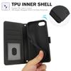 SY-003 For iPhone 16e Case PU Leather Stand View Phone Wallet Cover with Hand Strap