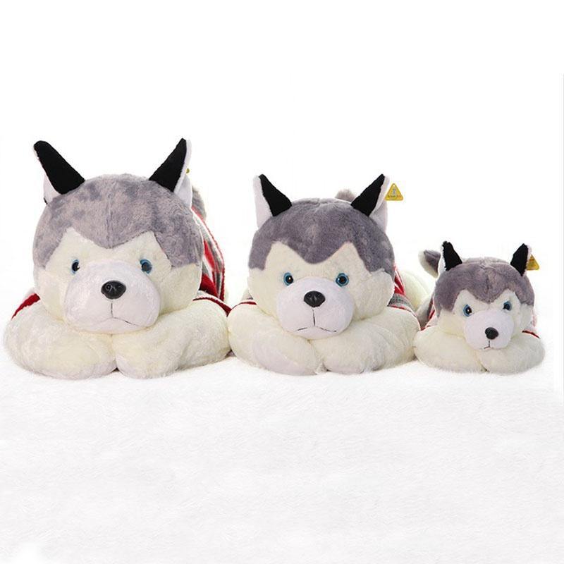 Großes Plüsch-Husky-Spielzeug, realistisches Stofftier, ideales Geburtstags- und Kuschelgeschenk für Kinder
