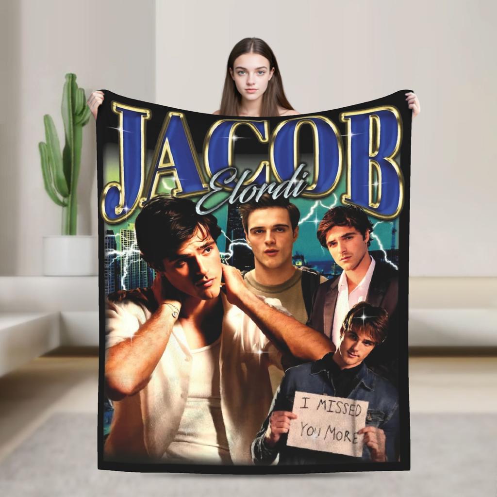 Jacob Elordi Australischer Schauspieler Poster Decken Qualität Weich Warm Überwurfdecke Winter Reisen Outdoor Bequeme Tagesdecke