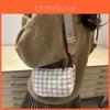 Chic Black And Khaki Canvas Saddle Bag For Stylish Women Featuring Unique Design